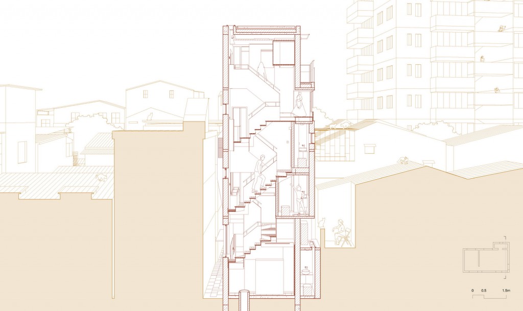 03-1-Staircase Sectional Perspective